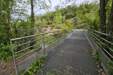 parc hermitage lormont ponton metallique.